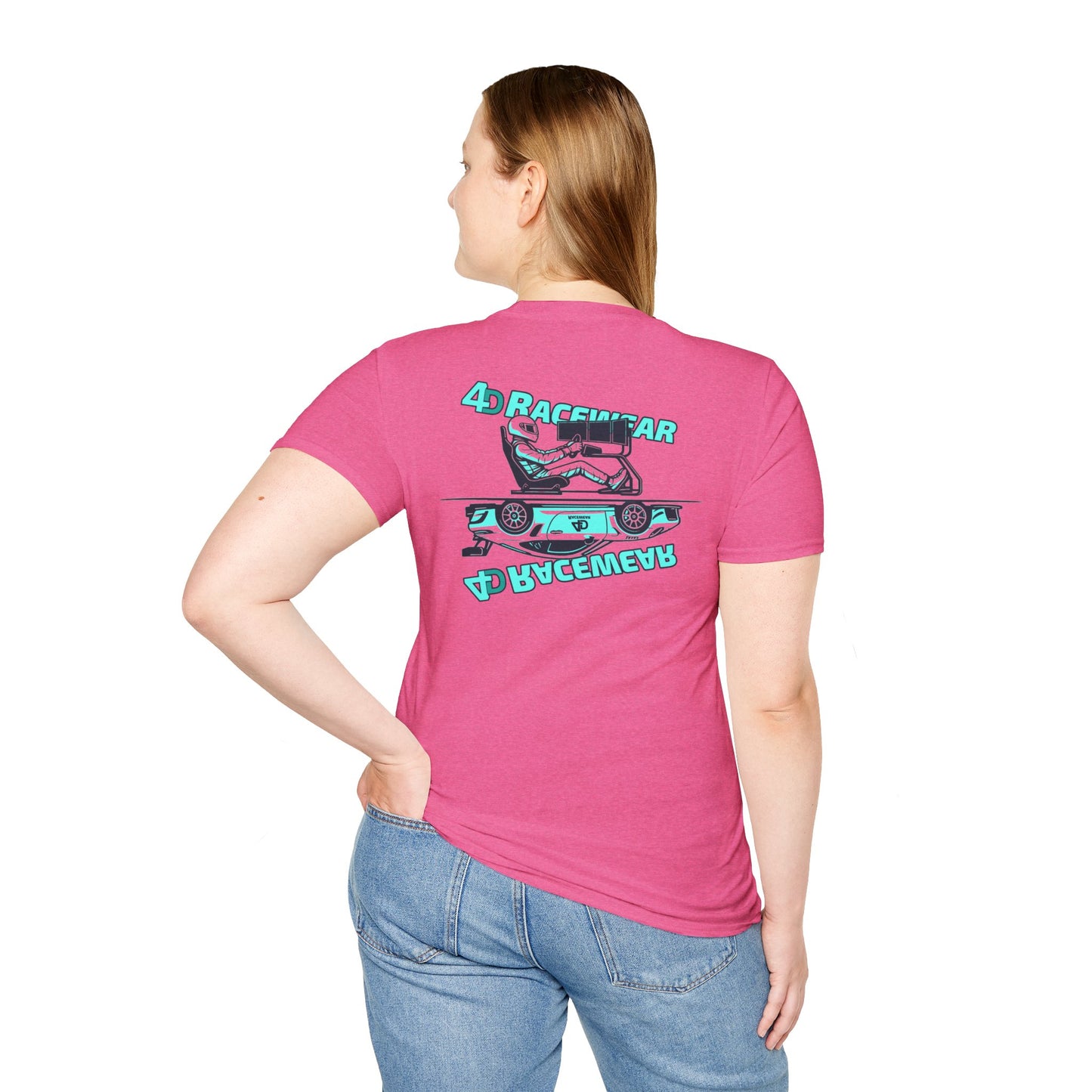 Racing Graphic Tee, Unisex Softstyle T-Shirt for Car Enthusiasts, Casual Wear, Gift for Racing Fans, Automotive Apparel