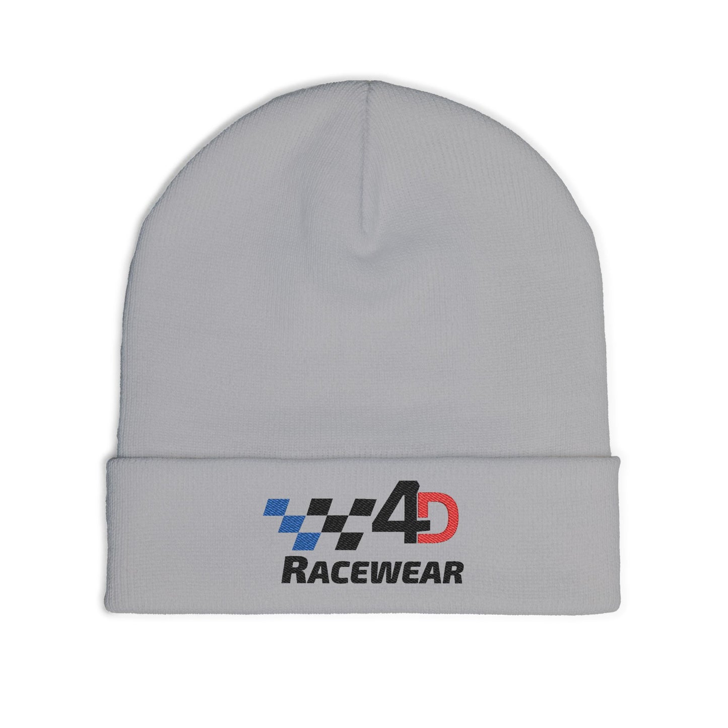 Racewear Embroidered Knit Beanie - Cozy Winter Hat for Racing Enthusiasts, Gift for Motorsports Fans, Cool Weather Accessory, Trendy Beanie
