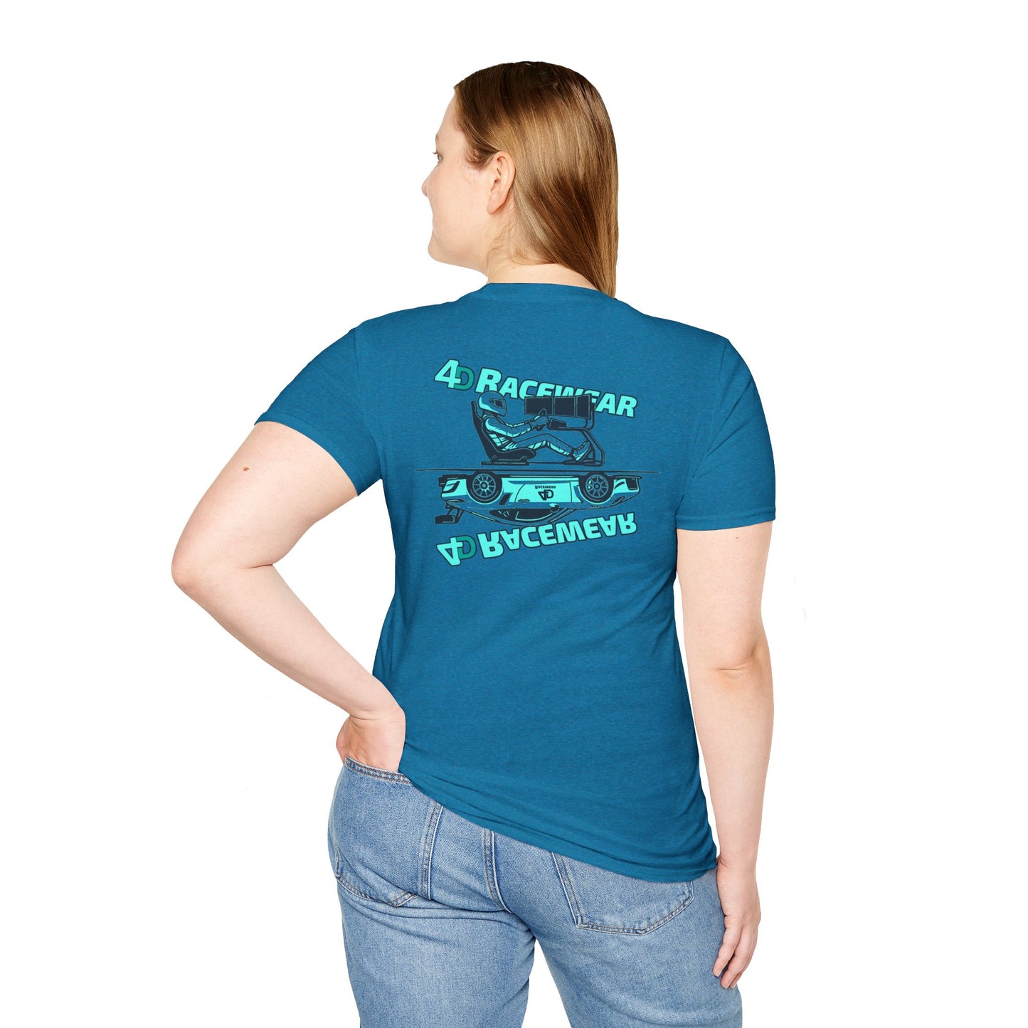 Racing Graphic Tee, Unisex Softstyle T-Shirt for Car Enthusiasts, Casual Wear, Gift for Racing Fans, Automotive Apparel