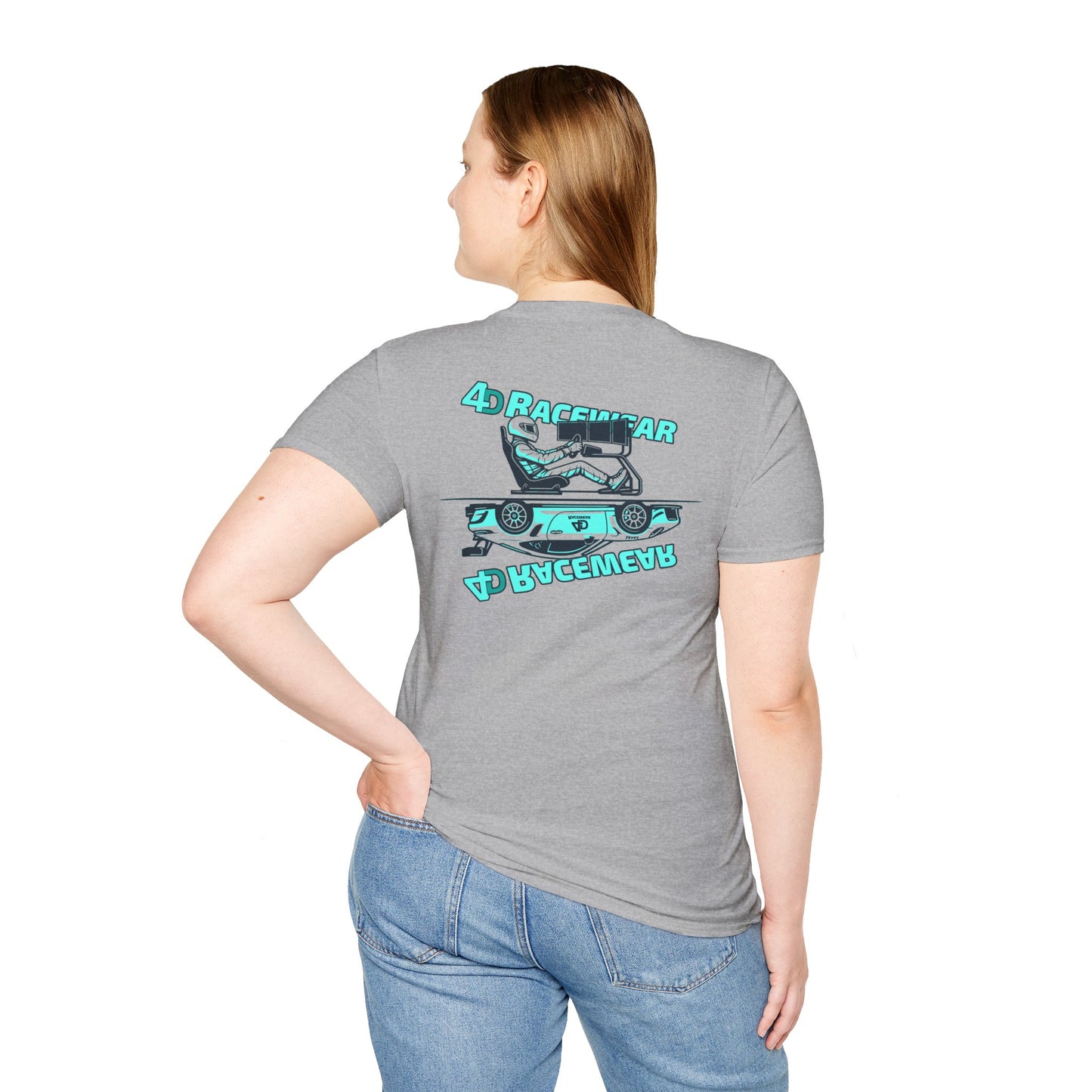 Racing Graphic Tee, Unisex Softstyle T-Shirt for Car Enthusiasts, Casual Wear, Gift for Racing Fans, Automotive Apparel
