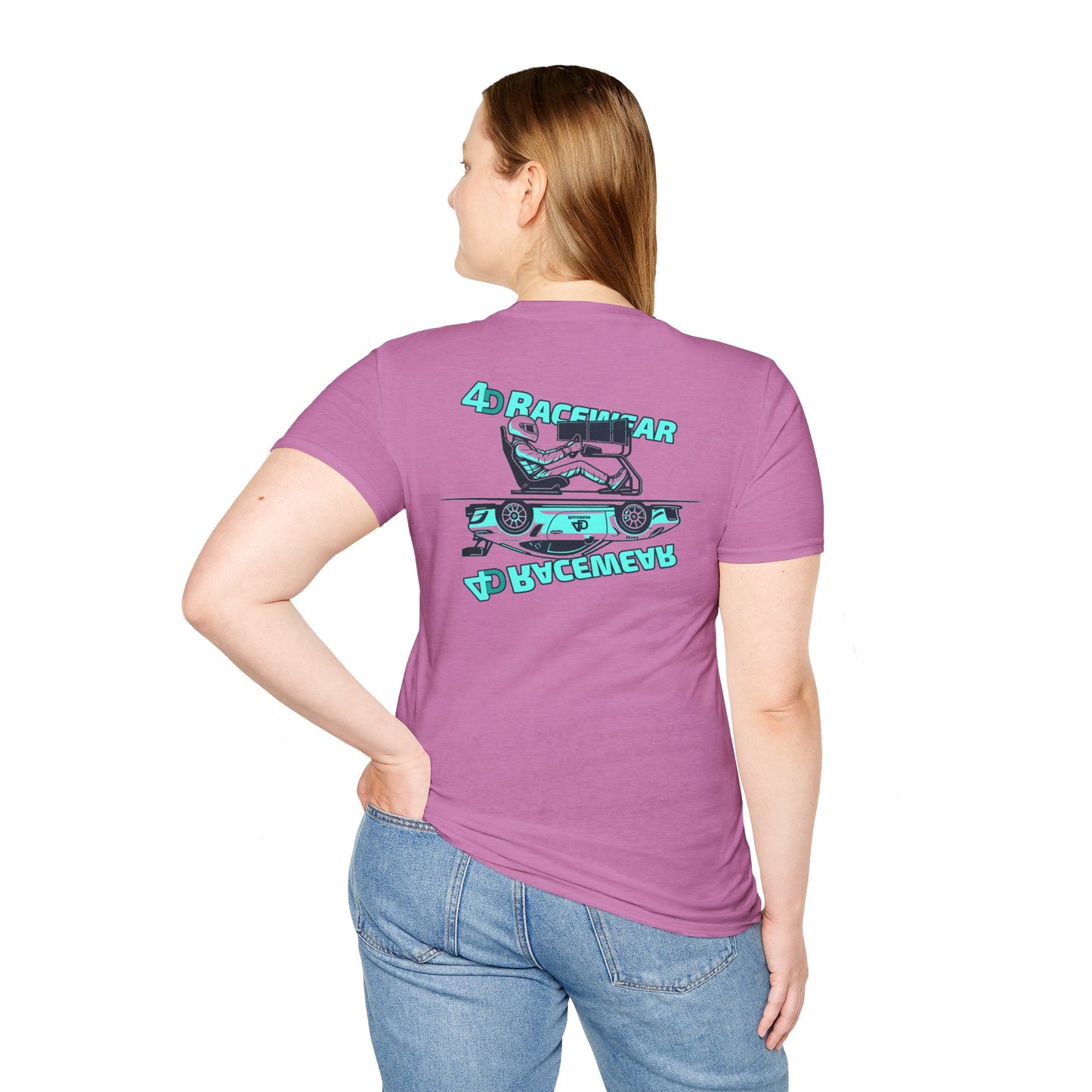 Racing Graphic Tee, Unisex Softstyle T-Shirt for Car Enthusiasts, Casual Wear, Gift for Racing Fans, Automotive Apparel