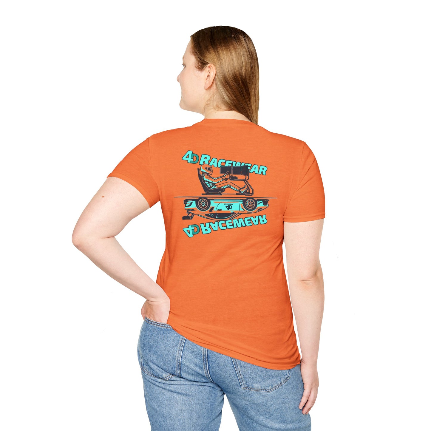 Racing Graphic Tee, Unisex Softstyle T-Shirt for Car Enthusiasts, Casual Wear, Gift for Racing Fans, Automotive Apparel