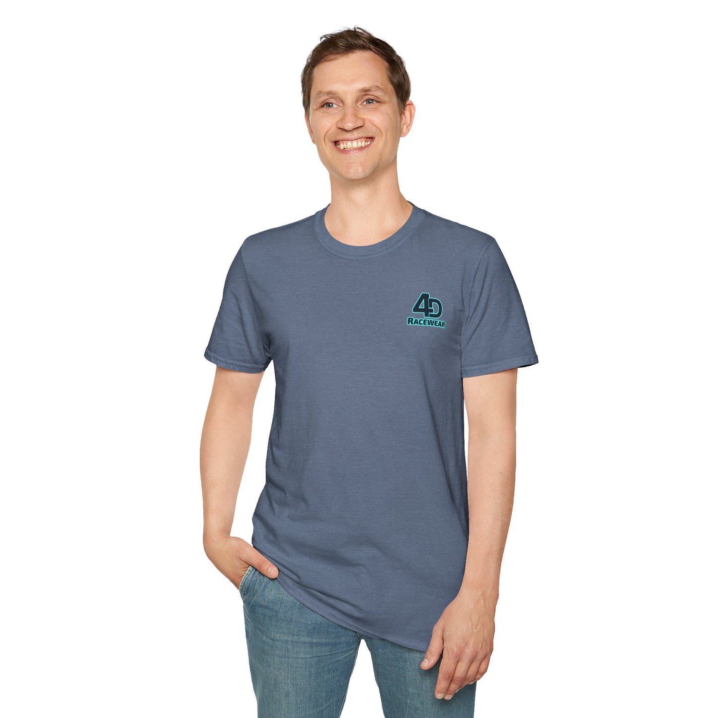Racing Graphic Tee, Unisex Softstyle T-Shirt for Car Enthusiasts, Casual Wear, Gift for Racing Fans, Automotive Apparel