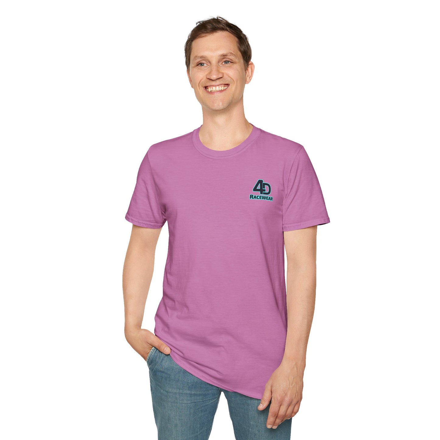 Racing Graphic Tee, Unisex Softstyle T-Shirt for Car Enthusiasts, Casual Wear, Gift for Racing Fans, Automotive Apparel