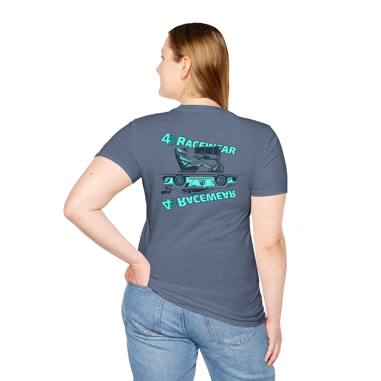 Racing Graphic Tee, Unisex Softstyle T-Shirt for Car Enthusiasts, Casual Wear, Gift for Racing Fans, Automotive Apparel