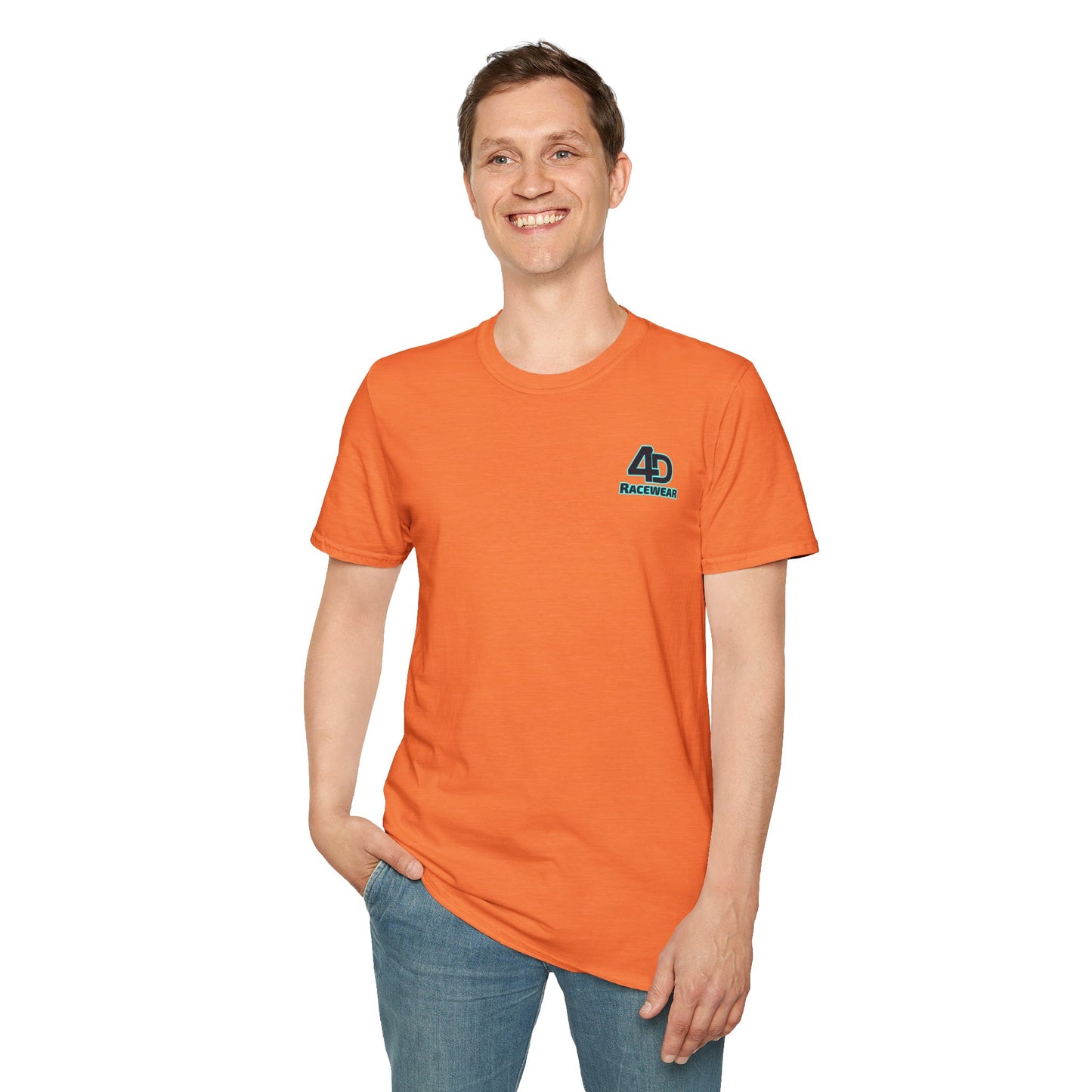 Racing Graphic Tee, Unisex Softstyle T-Shirt for Car Enthusiasts, Casual Wear, Gift for Racing Fans, Automotive Apparel