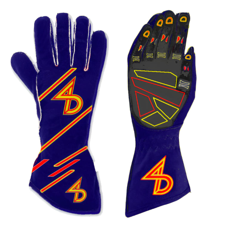 Dakota – Sim Racing Glove – Kart Racing Glove (Yellow / Red / Blue)