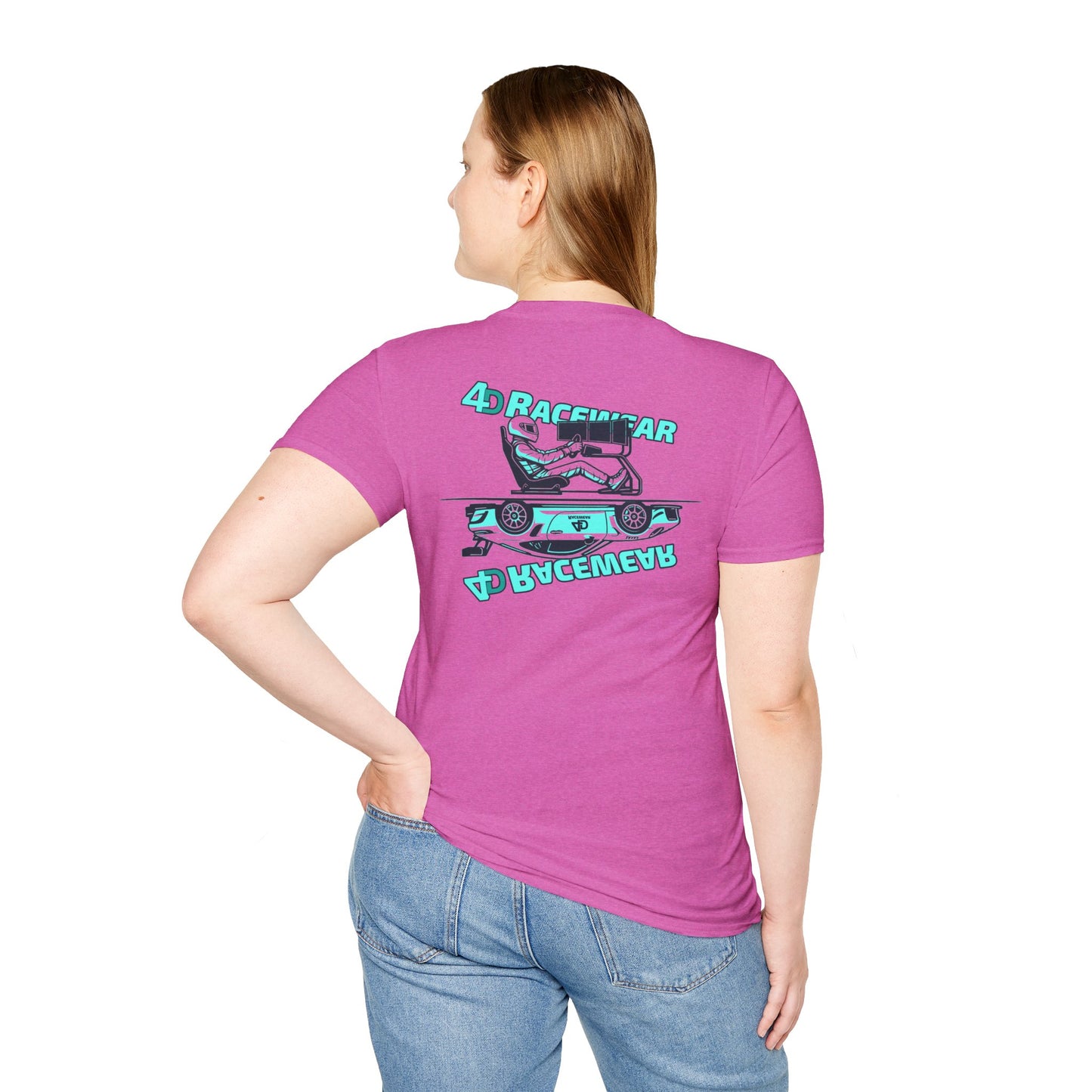 Racing Graphic Tee, Unisex Softstyle T-Shirt for Car Enthusiasts, Casual Wear, Gift for Racing Fans, Automotive Apparel