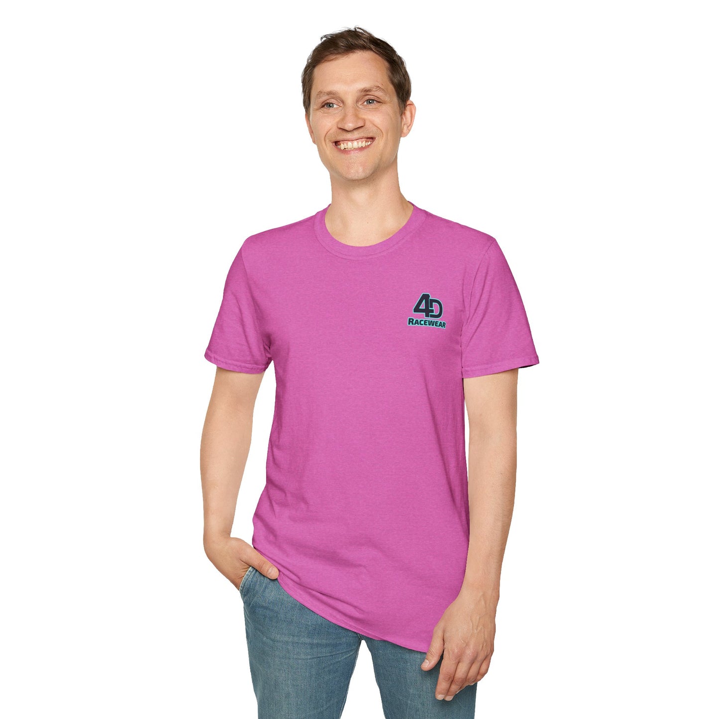 Racing Graphic Tee, Unisex Softstyle T-Shirt for Car Enthusiasts, Casual Wear, Gift for Racing Fans, Automotive Apparel