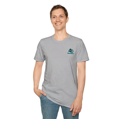 Racing Graphic Tee, Unisex Softstyle T-Shirt for Car Enthusiasts, Casual Wear, Gift for Racing Fans, Automotive Apparel