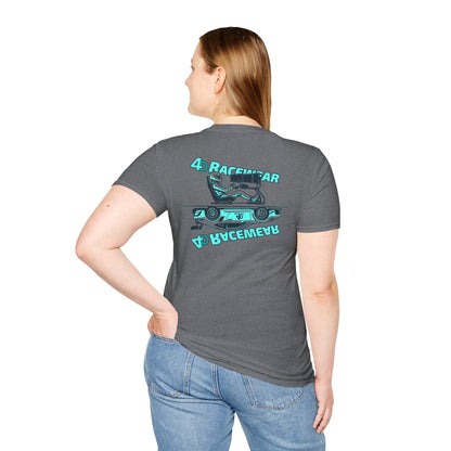 Racing Graphic Tee, Unisex Softstyle T-Shirt for Car Enthusiasts, Casual Wear, Gift for Racing Fans, Automotive Apparel