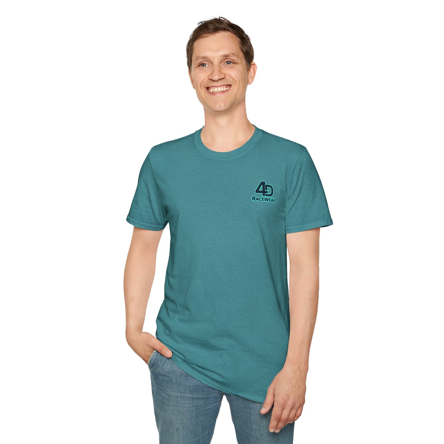 Racing Graphic Tee, Unisex Softstyle T-Shirt for Car Enthusiasts, Casual Wear, Gift for Racing Fans, Automotive Apparel