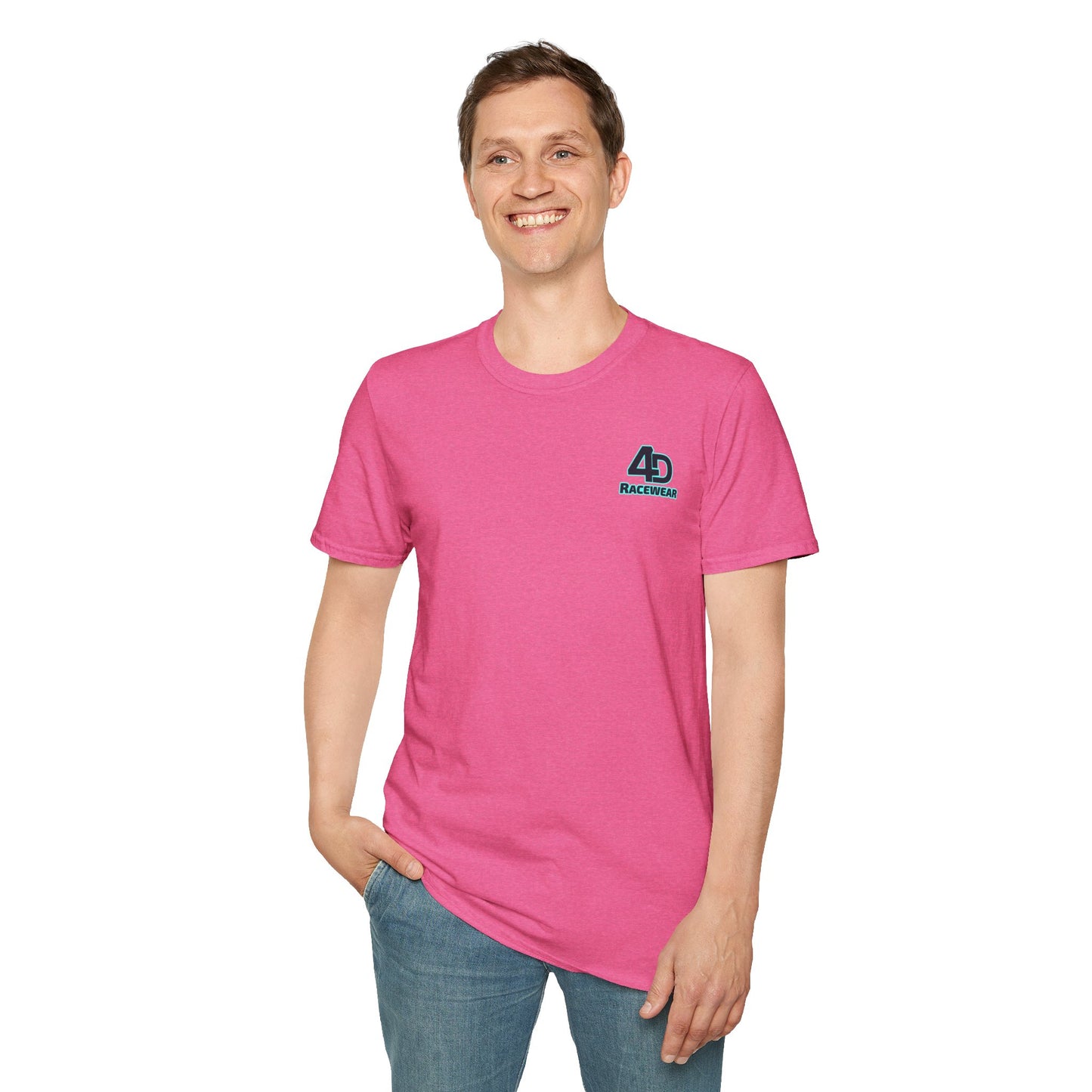 Racing Graphic Tee, Unisex Softstyle T-Shirt for Car Enthusiasts, Casual Wear, Gift for Racing Fans, Automotive Apparel