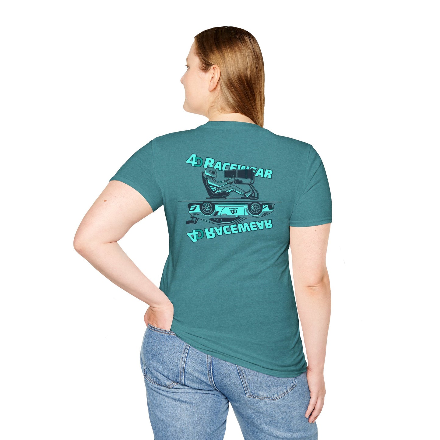Racing Graphic Tee, Unisex Softstyle T-Shirt for Car Enthusiasts, Casual Wear, Gift for Racing Fans, Automotive Apparel