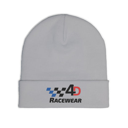 Racewear Embroidered Knit Beanie - Cozy Winter Hat for Racing Enthusiasts, Gift for Motorsports Fans, Cool Weather Accessory, Trendy Beanie