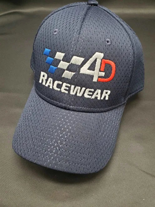 4D Racewear Checkers Logo Hat (Navy)