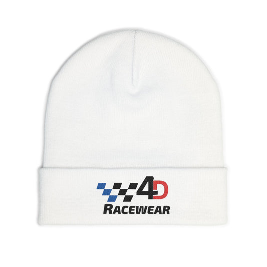 Racewear Embroidered Knit Beanie - Cozy Winter Hat for Racing Enthusiasts, Gift for Motorsports Fans, Cool Weather Accessory, Trendy Beanie