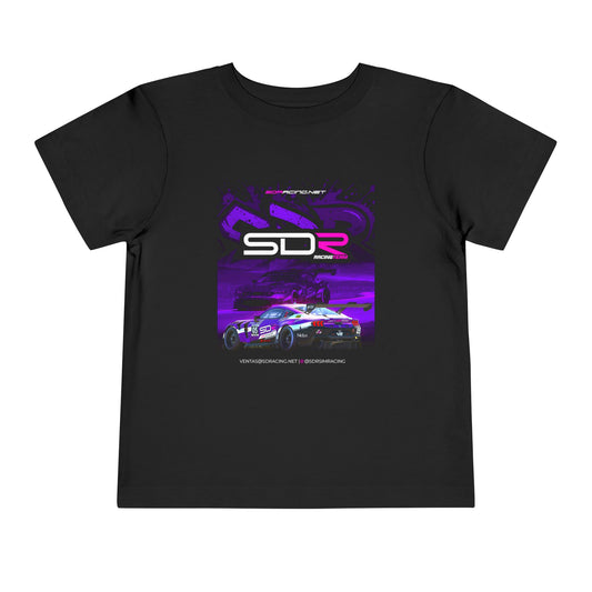 SDR Racing Toddler Tee — Neon Purple Race Car Graphic