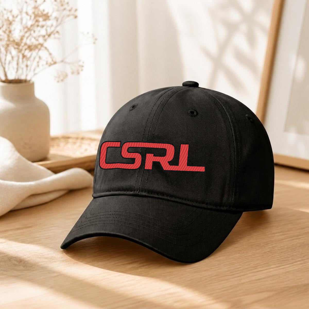 CSRL Embroidered Soft-Crown Flat Cap