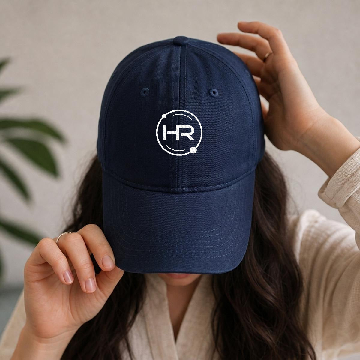 Hyperion Embroidered Soft-Crown Flat Cap -white logo
