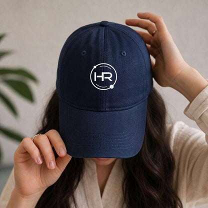 Hyperion Embroidered Soft-Crown Flat Cap -white logo