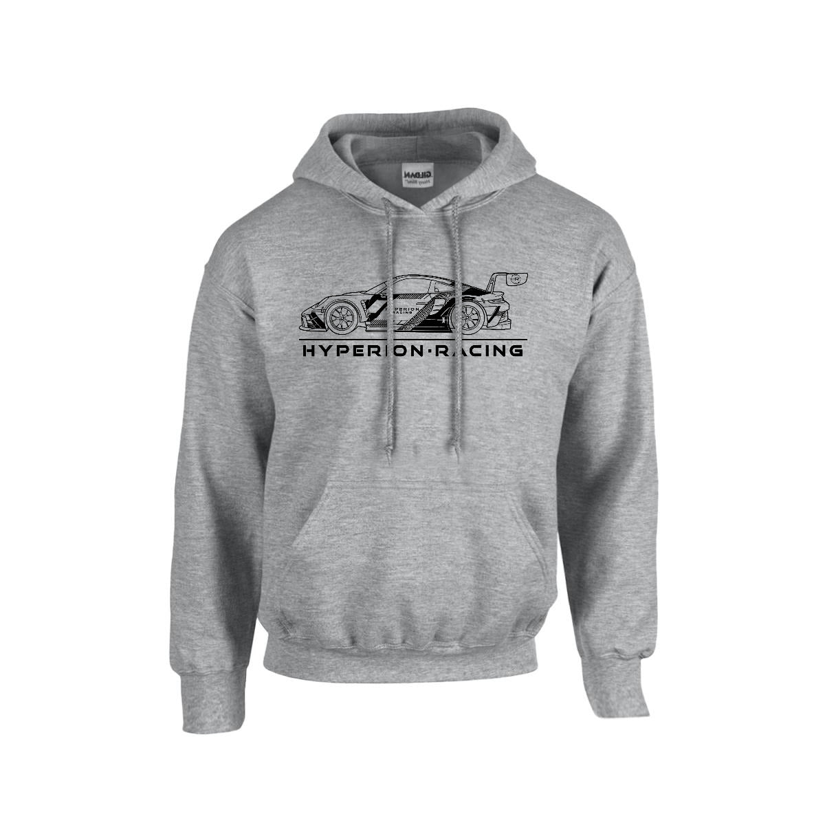 Hyperion GT3 Hoodie -black logo 8oz 50/50