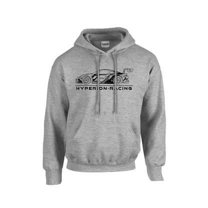 Hyperion GT3 Hoodie -black logo 8oz 50/50