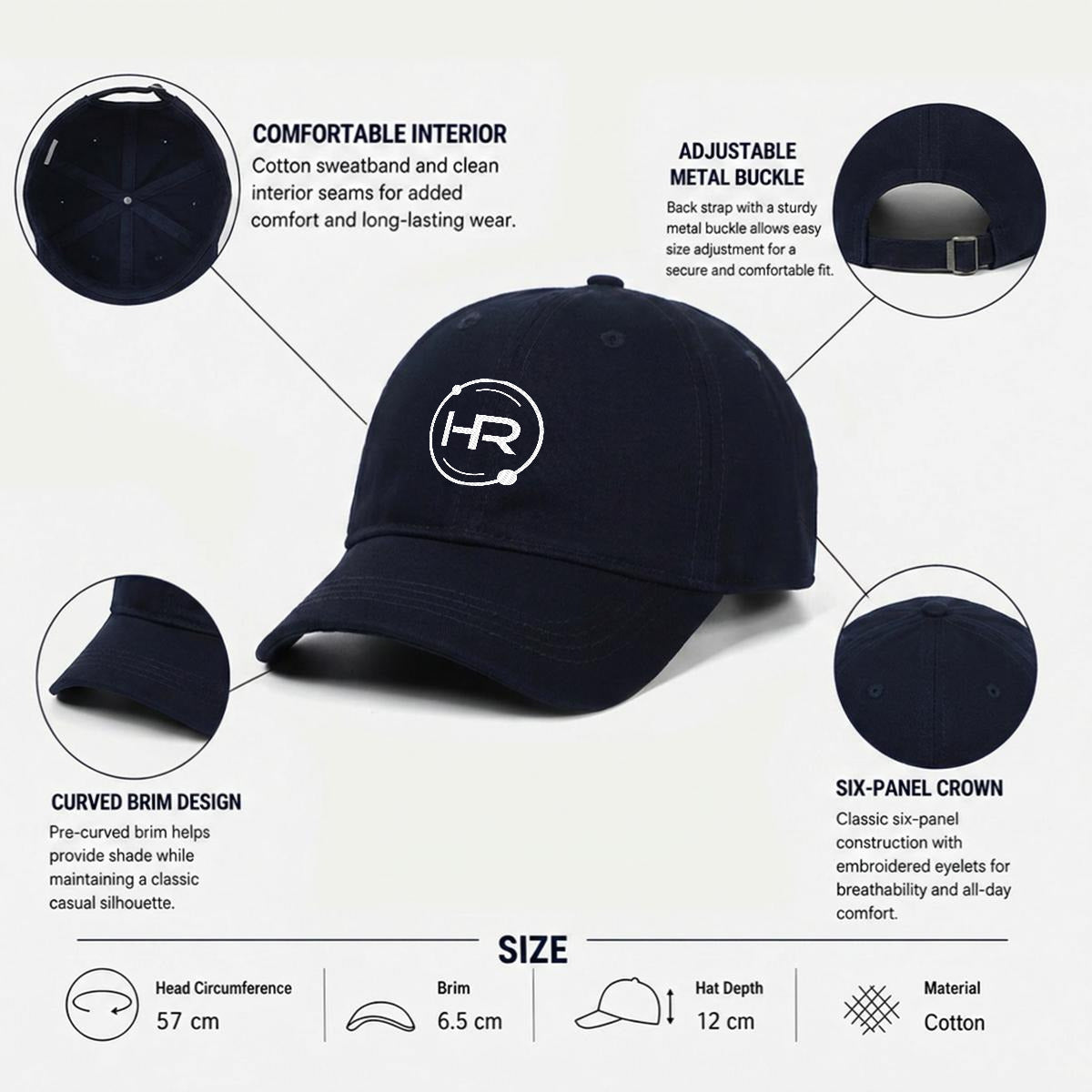 Hyperion Embroidered Soft-Crown Flat Cap -white logo