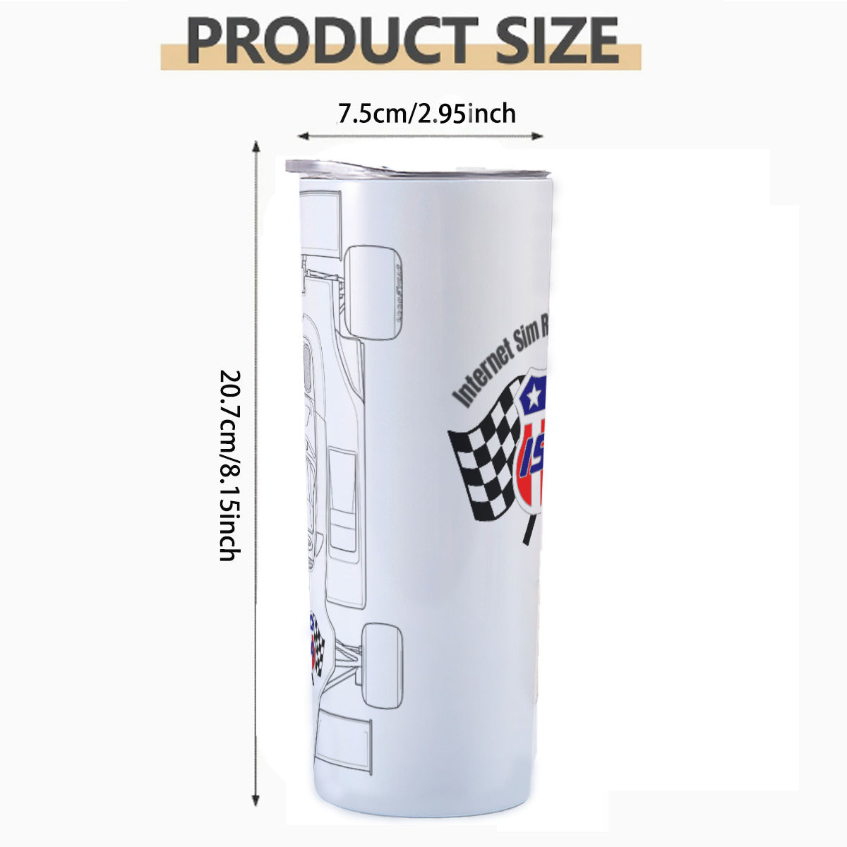 ISRA Classic Series 20OZ Straight Cup With Sliding Lid