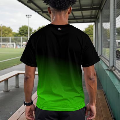 ISRA Drop Shoulder Oversize Crew Neck Performance T-Shirt Green