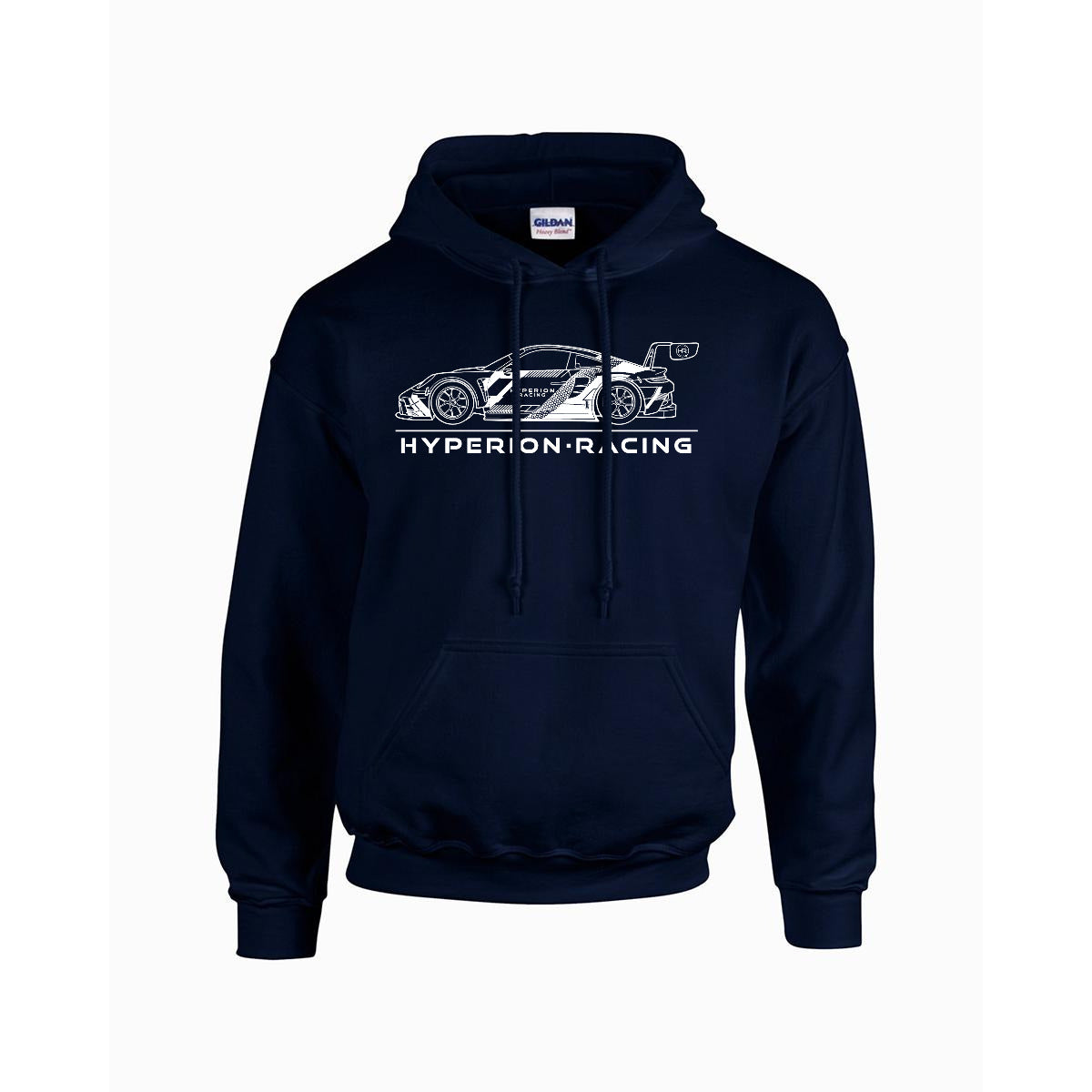 Hyperion GT3 Hoodie -white logo 8oz 50/50