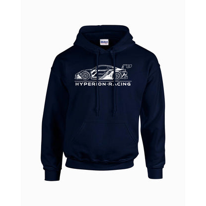 Hyperion GT3 Hoodie -white logo 8oz 50/50