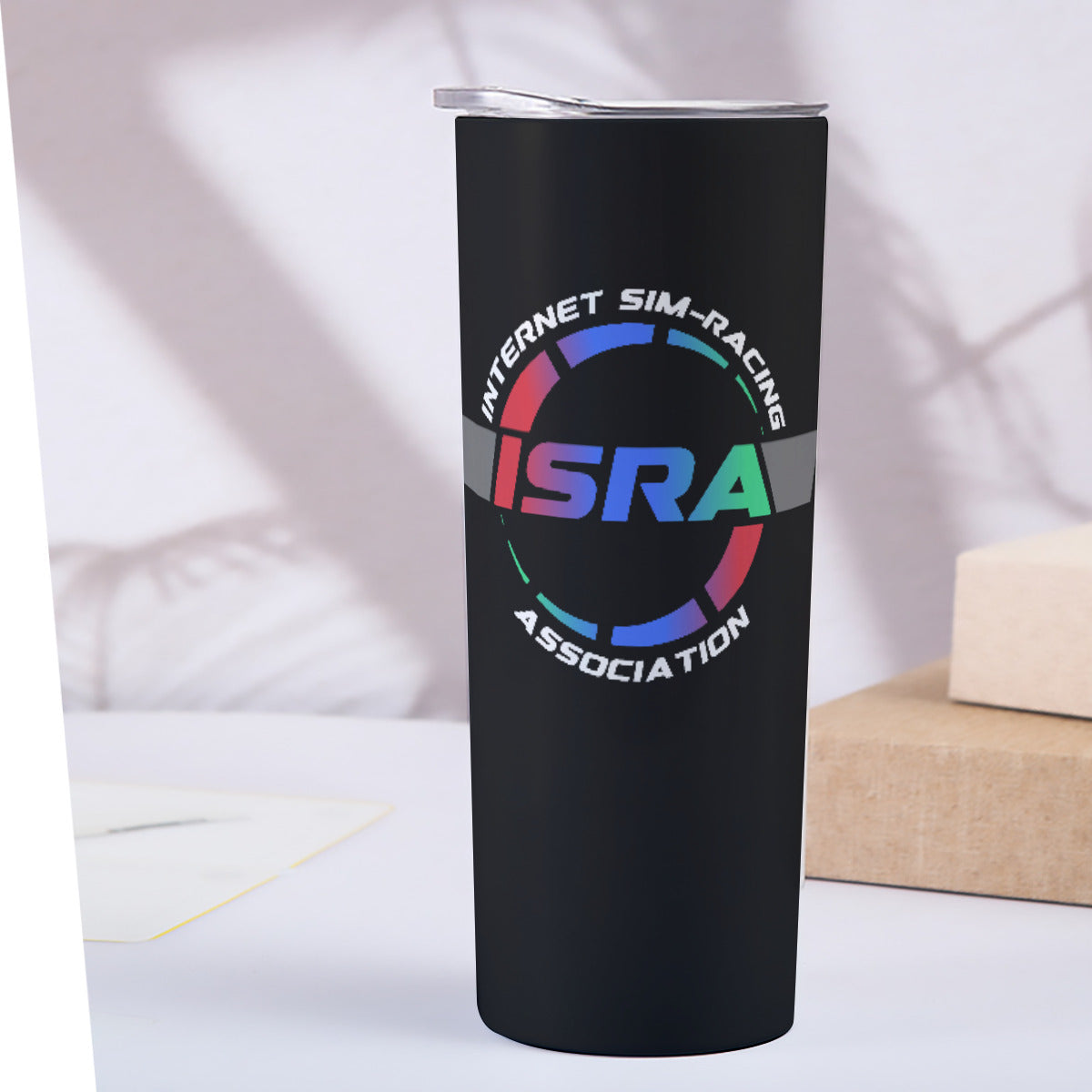 ISRA 20OZ Straight Cup With Sliding Lid - Black