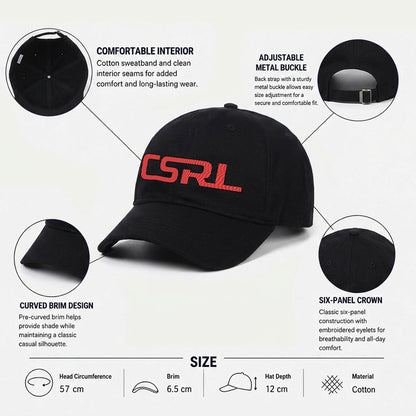 CSRL Embroidered Soft-Crown Flat Cap