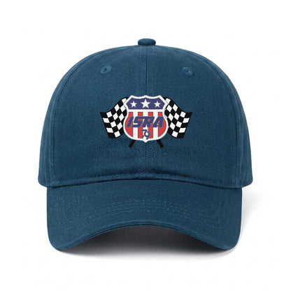 ISRA Embroidered Soft-Crown Flat Cap