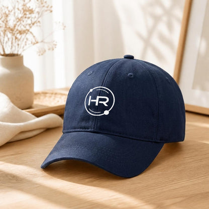 Hyperion Embroidered Soft-Crown Flat Cap -white logo