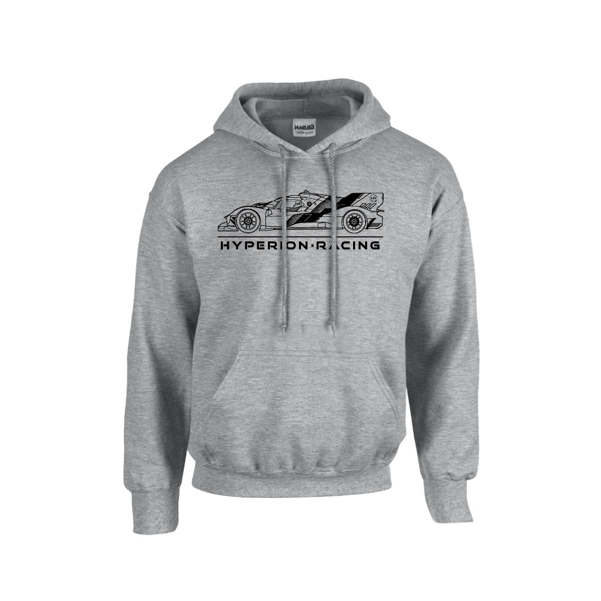 Hyperion GTP Hoodie -black logo 8oz  50/50