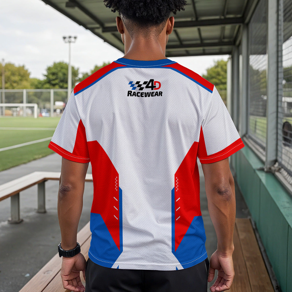 4D Racewear Relaxed Fit Crew Neck Jersey White