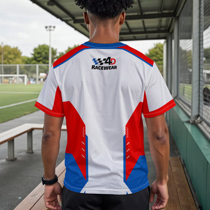 4D Racewear Relaxed Fit Crew Neck Jersey White