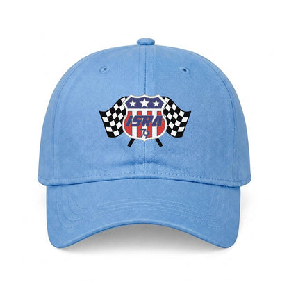 ISRA Embroidered Soft-Crown Flat Cap