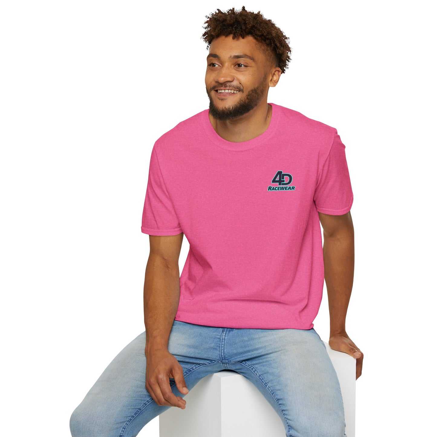 Racing Graphic Tee, Unisex Softstyle T-Shirt for Car Enthusiasts, Casual Wear, Gift for Racing Fans, Automotive Apparel