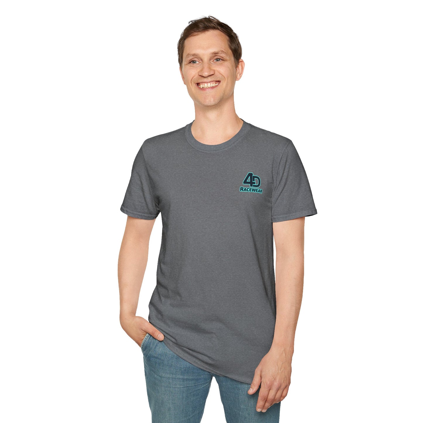 Racing Graphic Tee, Unisex Softstyle T-Shirt for Car Enthusiasts, Casual Wear, Gift for Racing Fans, Automotive Apparel