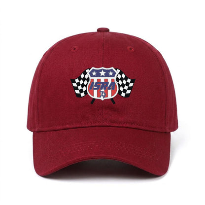 ISRA Embroidered Soft-Crown Flat Cap
