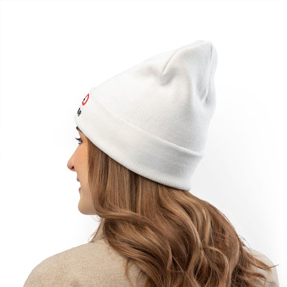 Racewear Embroidered Knit Beanie - Cozy Winter Hat for Racing Enthusiasts, Gift for Motorsports Fans, Cool Weather Accessory, Trendy Beanie