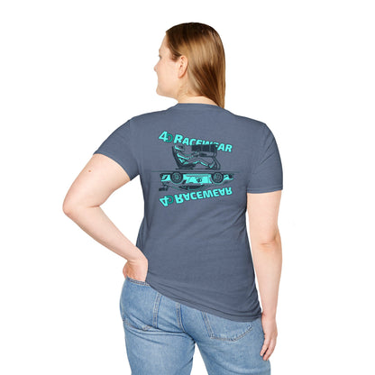 Racing Graphic Tee, Unisex Softstyle T-Shirt for Car Enthusiasts, Casual Wear, Gift for Racing Fans, Automotive Apparel