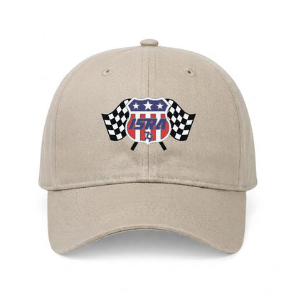 ISRA Embroidered Soft-Crown Flat Cap