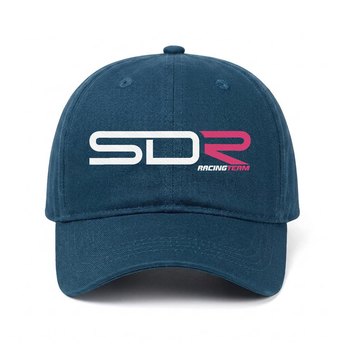 SDR Embroidered Soft-Crown Flat Cap