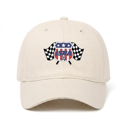 ISRA Embroidered Soft-Crown Flat Cap