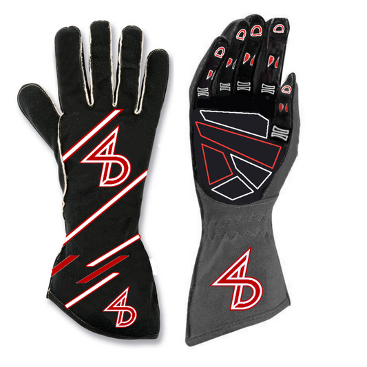Dakota – Sim Racing Glove – Kart Racing Glove (Black / Red)