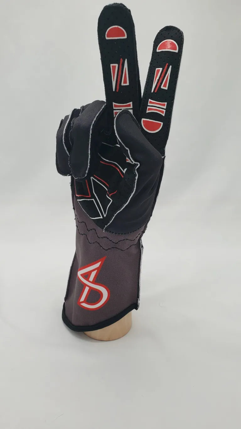 Dakota – Sim Racing Glove – Kart Racing Glove (Black / Red)
